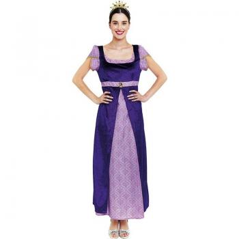 Disfraz de Dama Medieval morado y lila para mujer