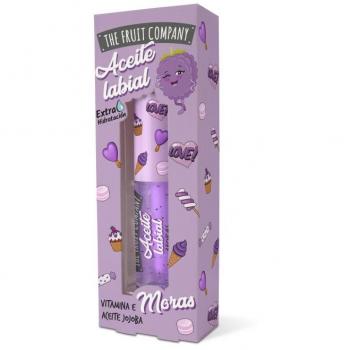 Aceite Labial de Moras - The Fruit Company, hidratante, sabor a mora, fórmula ligera, 100% natural, sin parabenos ni sulfatos