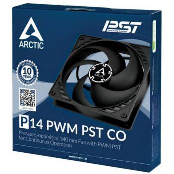 Arctic P14 PWM PST CO 140mm Fan Black (Pressure-Optimized, Dual Ball Bearing, PWM Sharing Technology, Continuous Operation)