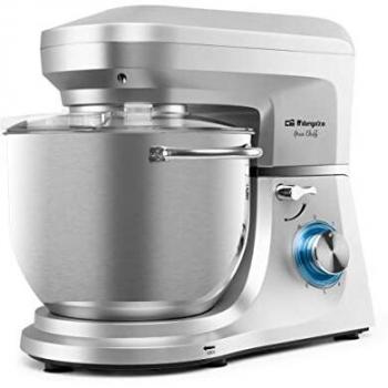 Batidora amasadora Orbegozo AM 8000, 7 litros, 1800W, Bol Acero INOX