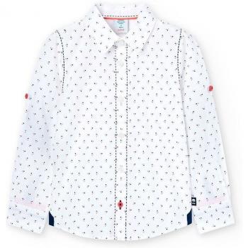 Camisa de niño Boboli popelín microestampada manga larga