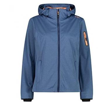 CMP Women's Lightweight Hooded Waterproof Softshell Jacket - Dusty Blue - Size 44