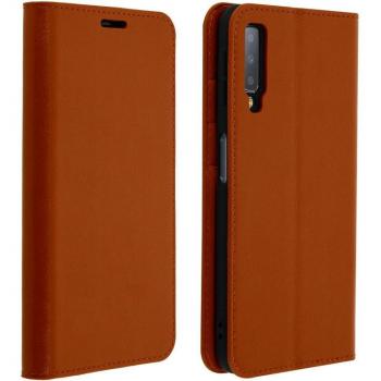 Funda de Cuero Marrón para Samsung Galaxy A7 2018
