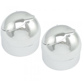 com-four® 2X cenicero con función Plegable - cenicero Plegable con Cerradura de Metal Cromado - cenicero con Tapa para Uso en Interiores y Exteriores
