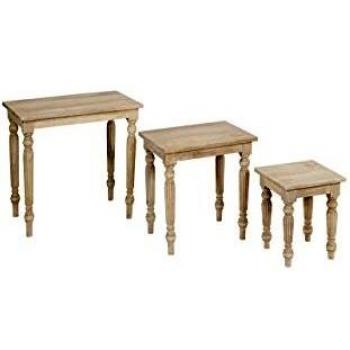COLONIAL STYLE Set Mesa Auxiliar 3 Uds.