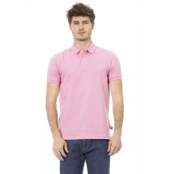 Baldinini Trend Pink Cotton Polo Shirt - L