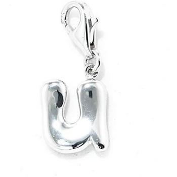 Abalorio Xenox Charm_U para Mujer, Plata, 1 cm
