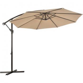 10-Foot Patio Offset Hanging Umbrella with Easy Tilt Adjustment - Blue