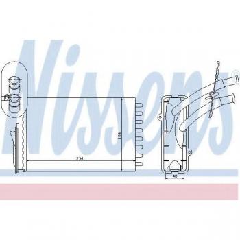 Radiador de calefacción NISSENS 73961, tipo: calefactor, características: diseño compacto, eficiente en la transferencia de calor, fácil instalación, compatible con varios modelos de vehículos, fabricado con materiales de alta calidad para una mayor