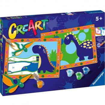 CreArt Kit Pintura - JUNIOR 2 x Dinosaurios, Ravensburger, 23554