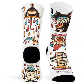 Calcetines Largos Flashy Half Pacific & Co - Tejido Coolmax, diseño sublimado multicolor, talla 42/45