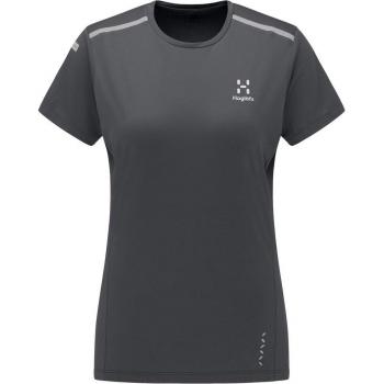 Camiseta de mujer Haglöfs L.I.M Tech manga corta gris oscuro - XS