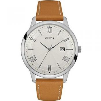 Guess Men's Watch W0972G1 - Genuine Leather Strap, 46mm Diameter