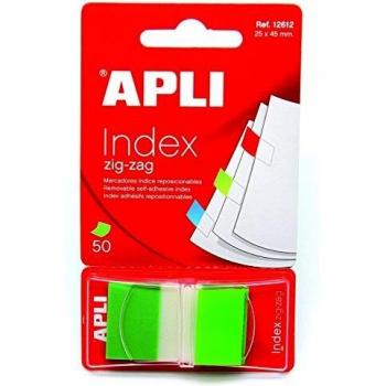 Apli 12612 Índice Zigzag Verde Film, 50H X 25 X 45