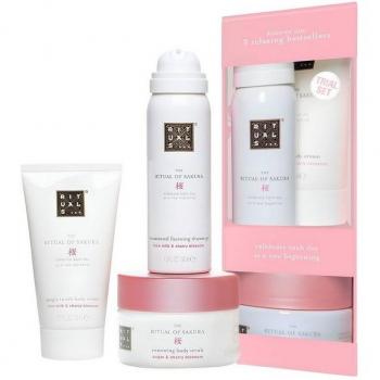 The Ritual of Sakura Gift Set - 3-Piece Trial Kit with Foaming Shower Gel, Body Scrub, and Body Cream