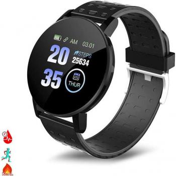 Brazalete inteligente ID119 con notificaciones y monitor cardíaco, O2 en sangre, pulso y modo multideporte