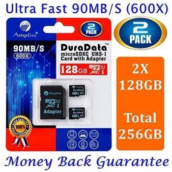 2 Tarjetas MicroSDXC 128GB y adaptador