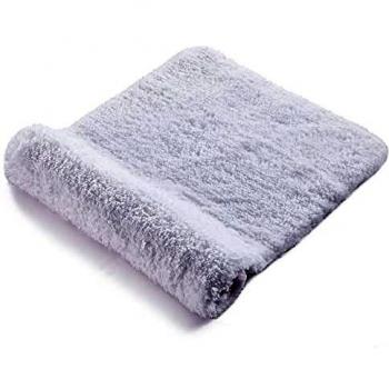 RiyaNed Alfombra de baño antideslizante, absorbente, suave y esponjosa, para bañera, ducha y baño, lavable a máquina, fácil de limpiar