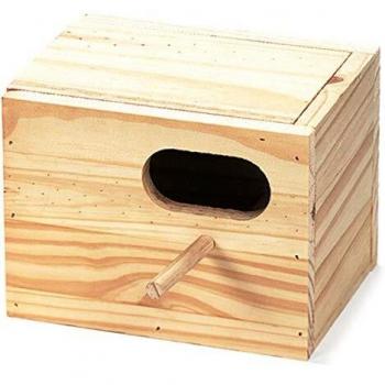 Arquivet Nido de Madera para pájaros Diamantes Gould 19 x 15 x 15 cm - Caja para pájaros - Nido para pájaros de jardín - Nido cría para Aves ambientación Natural - Accesorios para pájaros
