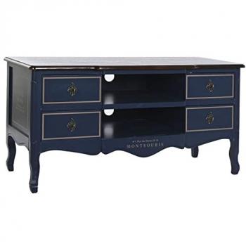 Mueble de TV DKD Home Decor Marrón Azul Marino Madera de Paulonia 120x48x60 cm Estándar