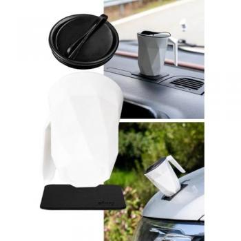 Silwy Magnetic Coffee Mug with Metal Nano Gel Pad and Lid - 300ml To-Go Cup