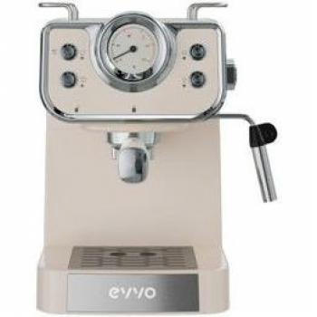 Evoo Intensa Retro Cafetera Espresso 15 Bares Beige