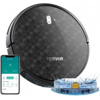 Robot Aspirador Inteligente Tesvor M1 Pro con 4000 Pa de Potencia y Mapeo en Tiempo Real