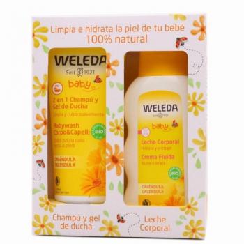 Weleda Caléndula Pack Champú-Gel Ducha 2 en 1 200 ml + Leche Corporal 200 ml