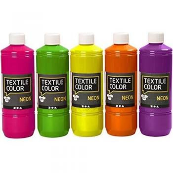 Colorante Textil, Colores Asortidos, 500 ml, 5 Botellas