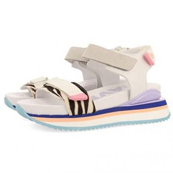 Sandalias Deportivas Blancas con Tiras Ajustables y Estampado Animal Print para Niñas Baldim - Gioseppo