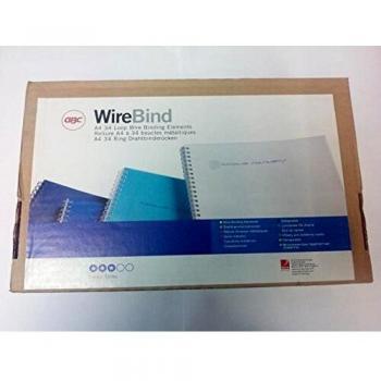Espiral Wire 3:1 6,3 mm N. 4 Negro Capacidad 45 Hojas Caja de 100 Unidades GBC RG810410