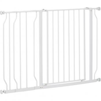 PawHut Barrera de Seguridad de Perros Extensible con Extensiones y Montaje a Presión