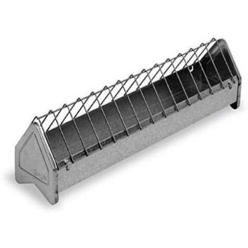 Metallic Chick Feeder Trough 50cm with Narrow Grid