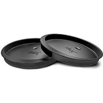 Silwy No-Spill Magnetic Cup Lids with Straw Opening - Set of 2