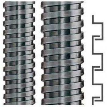 Flexa SPR-AS Protective Metallic Hose, Steel, VDE, OD 17mm ID 14mm, 10m Length