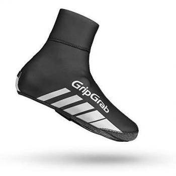 RaceThermo Cycling Overshoes - GripGrab Thermal Shoe Covers for Men EU 44-45, Black
