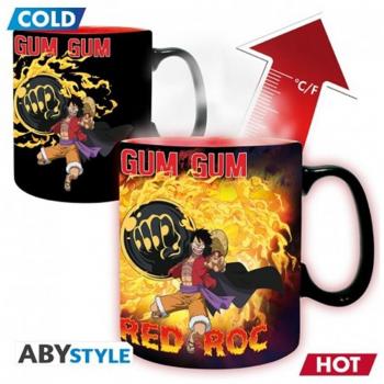 Taza Abystyle One Piece Heat Change Luffy vs Kaidou