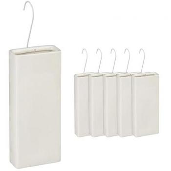 Humidificador de Radiador Relaxdays, Set de 6 Unidades, Evaporador de Agua para Calefacción, Cerámica Color Crema