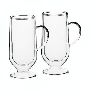Juego de 2 Tazas de Café Irlandés La Cafetière - Tamaño Grande - Doble Pared - 275 ml