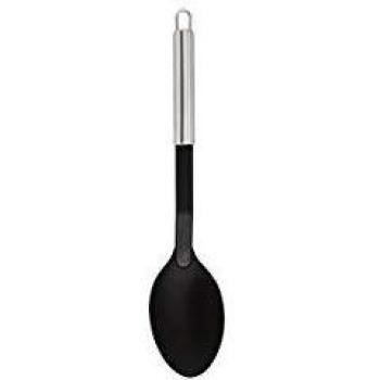 Cucharón de Cocina Acero Inoxidable 36cm Negro Mate con Mango Asas