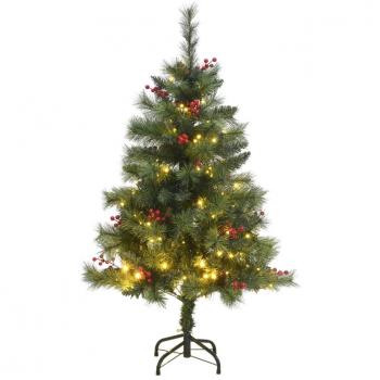 Artificial Hinged Christmas Tree with 150 LEDs - 120 cm (47.2)