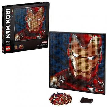 LEGO 31199 Art Marvel Vengadores Iron Man Póster de Coleccionista Decoración de Pared DIY Set de Construcción para Adultos