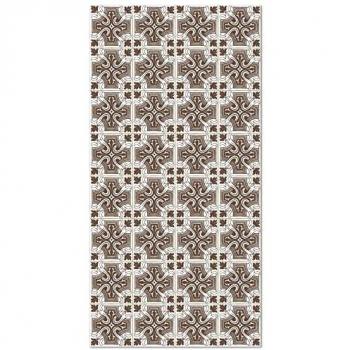 Alfombra Vinílica Hidráulica Salamanca Marrón 80x300 cm - Alfombra Antideslizante e Ignífuga para Cocina y Salón