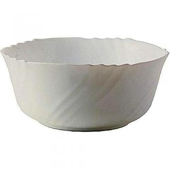 Bormioli Rocco Ensaladera Ebano blanco 23 cm, cristal opal, 1 unidad