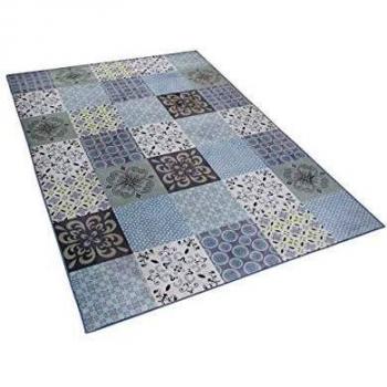 Alfombra de Tela Multicolor 140 x 200 cm Patchwork Rectangular Costero Inkaya