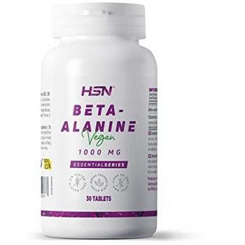 Beta Alanina HSN - 30 Tabletas - 4000 mg de Beta-Alanina por Dosis Diaria - Aminoácido en Forma Libre - Con Vitamina B3 - No-GMO, Vegano, Sin Gluten