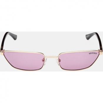 Guess GU8285 Rectangular Metal Sunglasses - Black - One Size