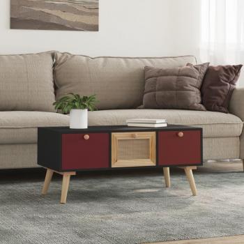 Mesa de salón con cajones 80x40x35,5 cm madera multicapa Vidaxl Negra