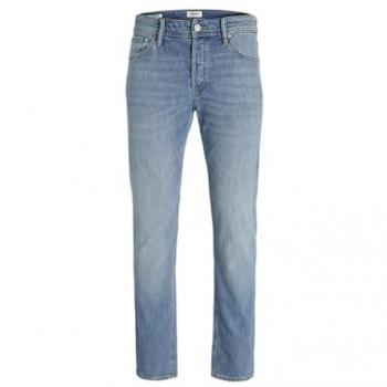 Jack & Jones Men's 5-Pocket Tapered Fit Jeans 'IMIKE' Blue Denim Size 34/30