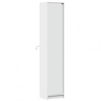 Aparador con LED madera de ingeniería blanco 41,5x32,5x200 cm